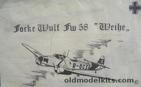 Airmodel 1/72 Focke-Wulf Fw-58 'Weihe' (Kite) Bagged, 137 plastic model kit
